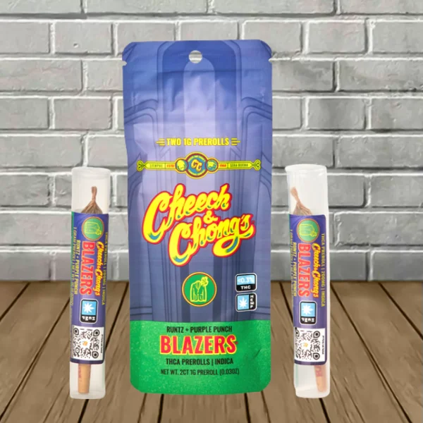 Cheech And Chong's Blazers Premium THCa Pre-Rolls 2ct Runtz + Purple Punch (Indica)