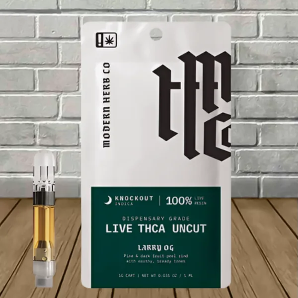 Modern Herb Co Live Resin Uncut THCa Artisan Vape Cart 1ml Couchlock Knockout Larry OG (Indica)