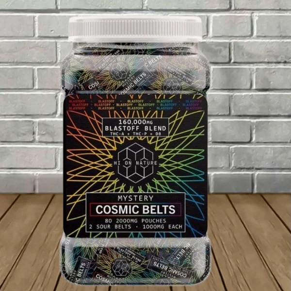Hi On Nature Blastoff Blend Mystery Cosmic Belts 2000mg Jar (80ct)