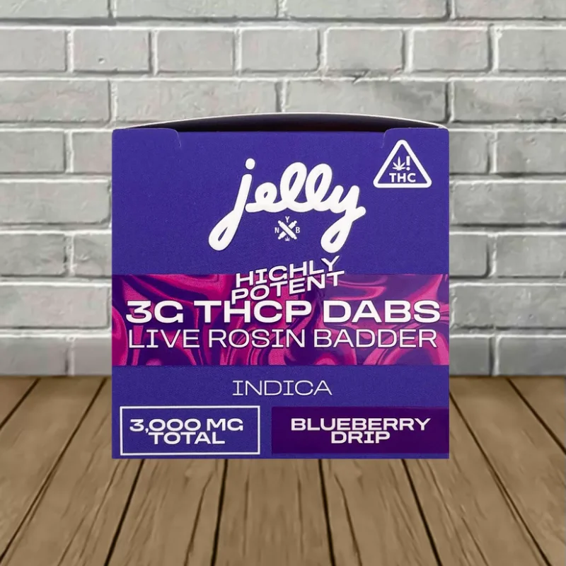 Jelly THCP High Potency 3g Dabs Live Rosin Badder - Blueberry Drip -- Indica