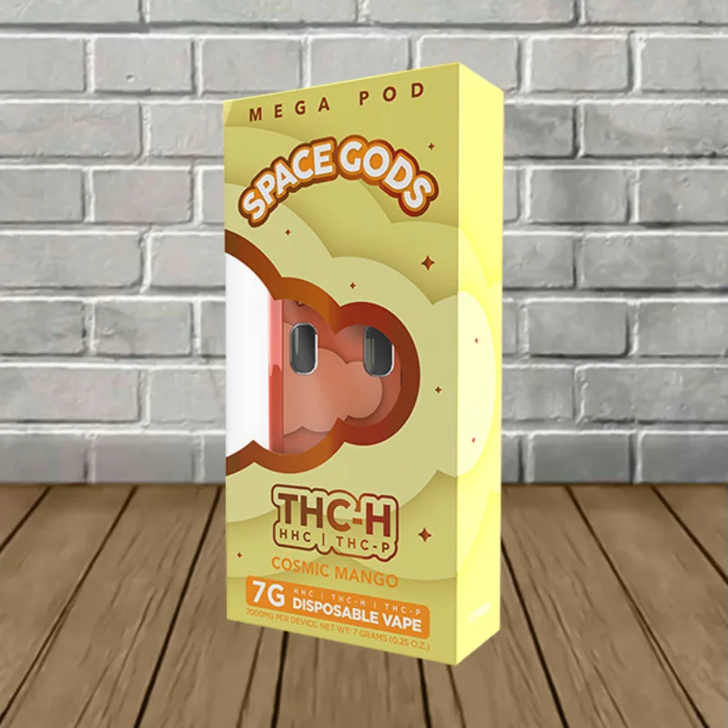 Space Gods Mega Pod THC-H Disposable Vape - Cosmic Mango -- Hybrid -- DISPOSABLE