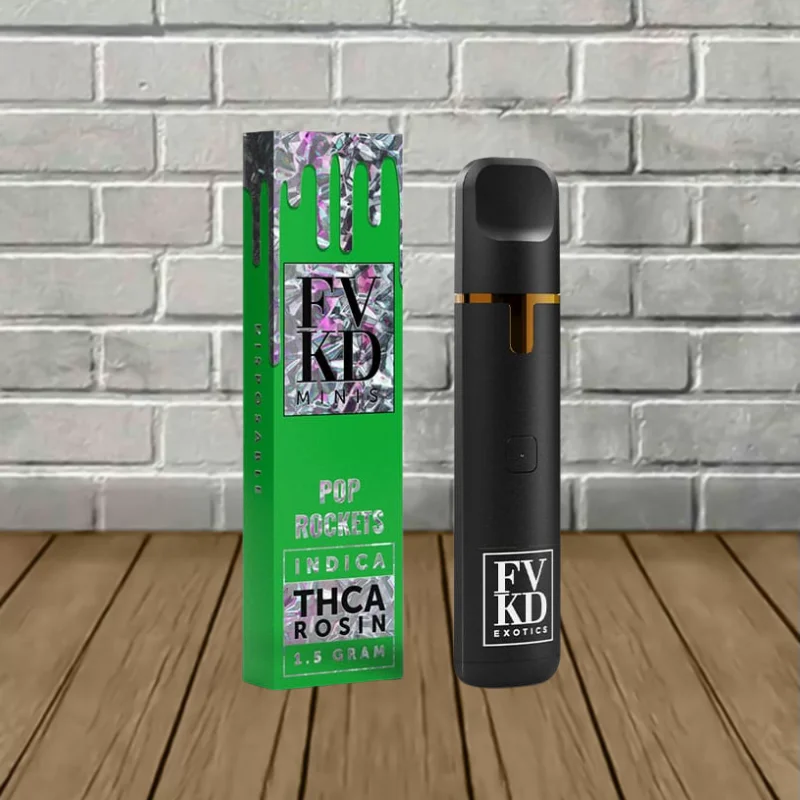 FVKD Minis THCA Rosin Disposable 1.5g Pop Rockets -- Indica -- DISPOSABLE