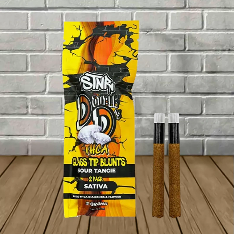 STNR Double D's THCa Glass Tip Blunts 3g - Sour Tangie -- Sativa