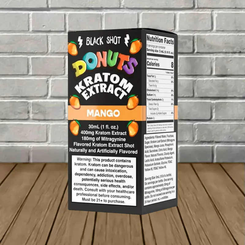 Donuts Liquid Kratom Extract Black Shot 30ml Mango