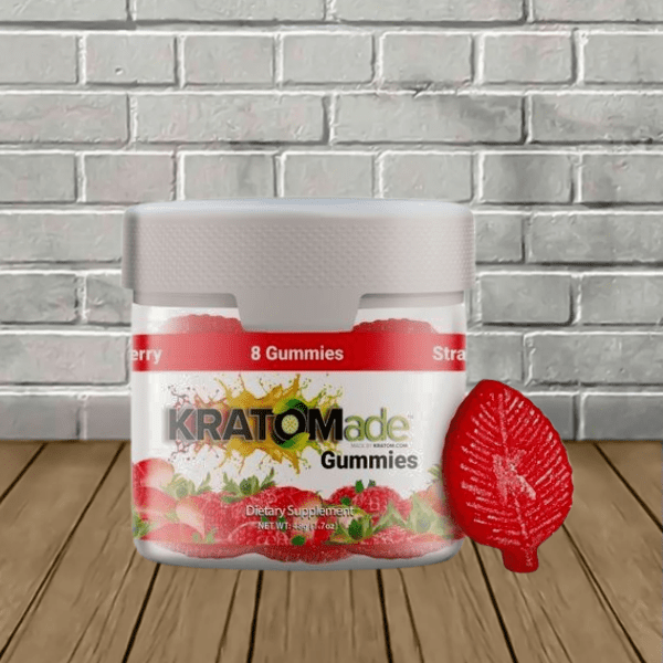 Kratomade Kratom Extract Gummies 200mg Strawberry