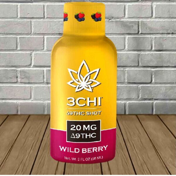 3Chi Delta 9 THC Shots--20mg Wild Berry - Image 1