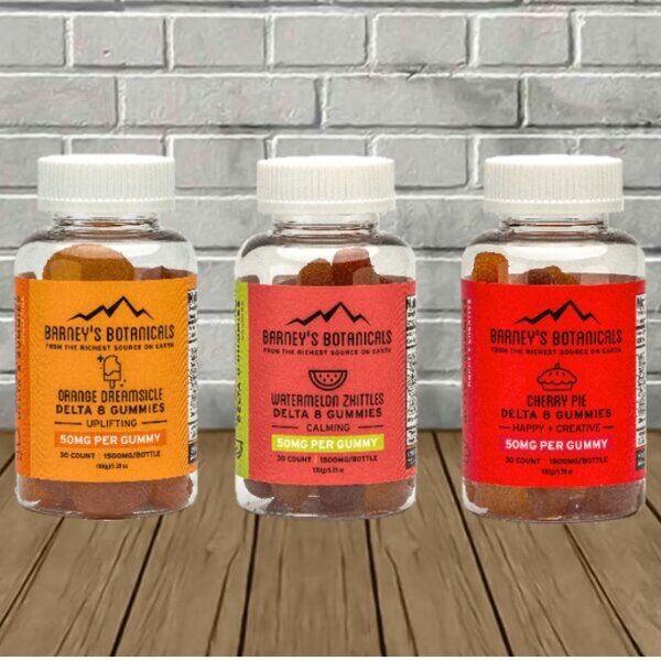 Barney's Botanicals Delta 8 mg Terpene Infused Gummies - Image 1