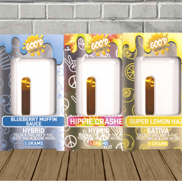 Good-Extracts-Live-Resin-THCa-THCP-HXY9-D8-5g-Disposable.png Goo'd Extracts Live Resin THCa | THCP | HXY9 | D8 5g Disposable - Image 1