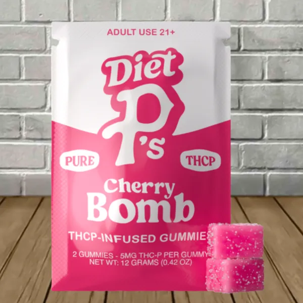 Pushin P's Diet P’s Gummies 2ct Cherry Bomb