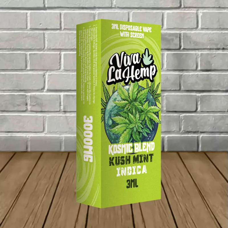 Viva La Hemp Kosmic Blend Disposable Vape 3g Kush Mint (Indica) Viva La Hemp Kosmic Blend Disposable Vape 3g Kush Mint (Indica)