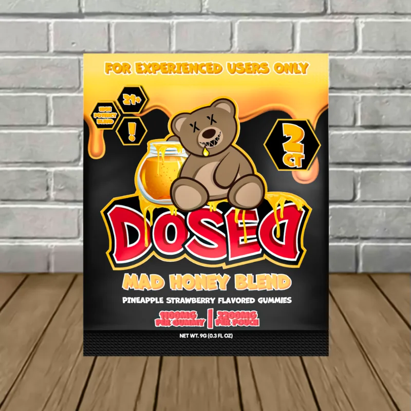 Exodus Dosed Mad Honey Blend Gummies Pineapple + Strawberry Exodus Dosed Mad Honey Blend Gummies Pineapple + Strawberry