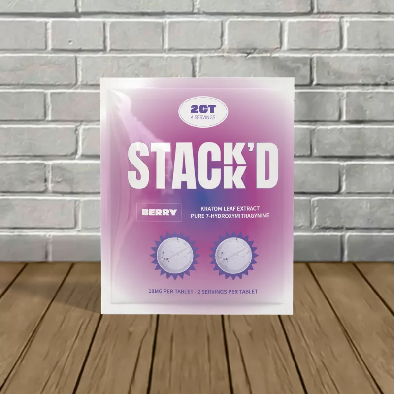 STACK’D Pure 7-Hydroxymitragynine Tablets 2ct Berry STACK’D Pure 7-Hydroxymitragynine Tablets 2ct Berry