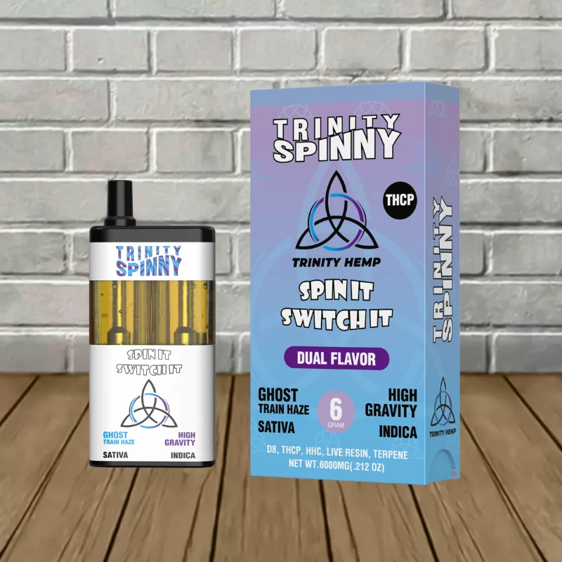 Trinity Spinny 6mg THCp Disposable Vape - Ghost Train Haze -- Sativa + High Gravity -- Indica DISPOSABLE