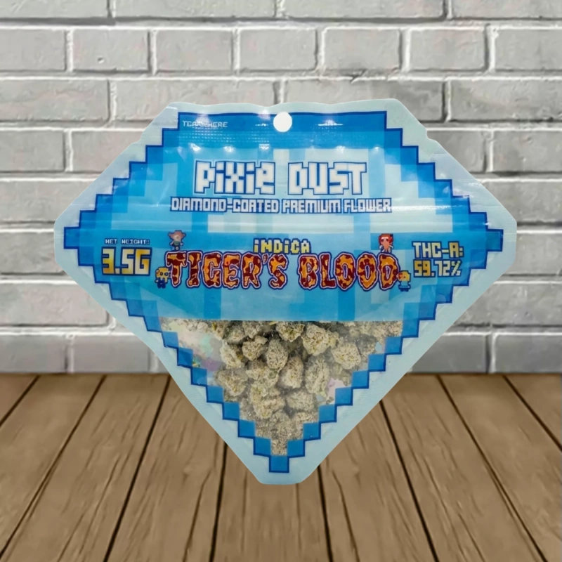 Pixie Dust Diamond Infused THCa Flower 3.5g - Tiger's Blood -- Indica (1)