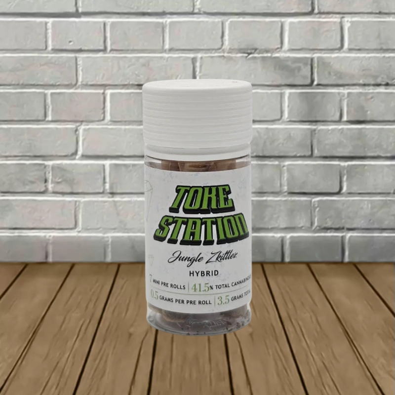 Toke Station Mini Prerolls 0.5g - 7ct Jar - Jungle Zkittles -- Hybrid