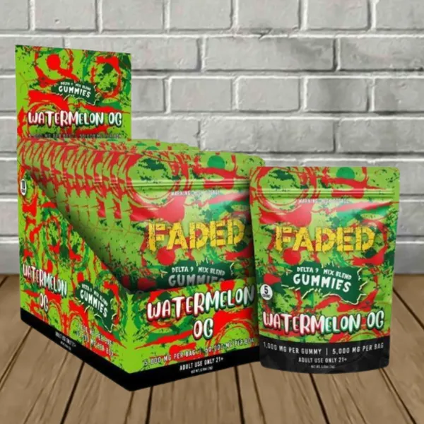 Faded Delta 9 Mixed Blend Gummies 5000mg Watermelon OG