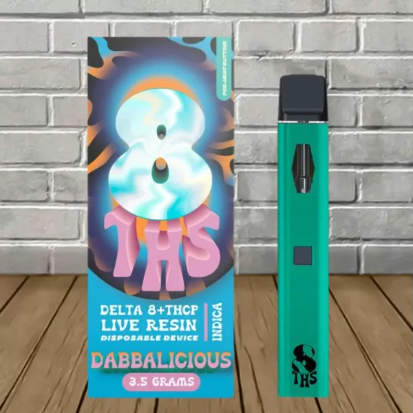 8THS Live Resin D8 + THCP Disposable 3.5g Dabbalicious (Indica)
