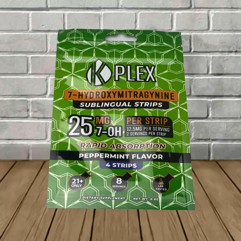 Kplex 25mg 7-Hydroxy Sublingual Strips 4ct Pack - Peppermint