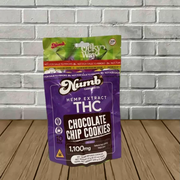 Numb Cannabis Co Delta 8 THC + THCP The Ocky Way Cookies 1100mg Chocolate Chip