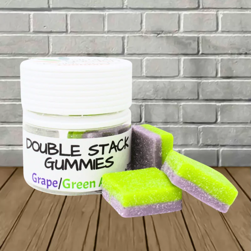 Simple Garden Double Stack Gummies - Grape and Green Apple