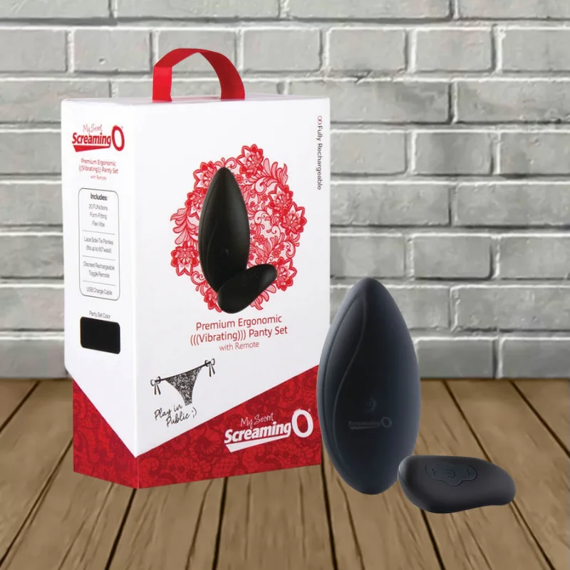 Screaming O My Secret Premium Ergonomic Remote Panty Set - Black