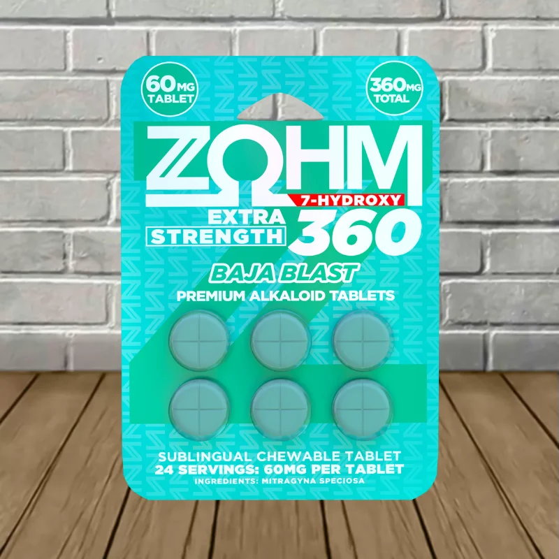 Zohm 7-Hydroxy Extra Strength 360mg Baja Blast 6ct Single Blister Pack Zohm 7-Hydroxy Extra Strength 360mg Baja Blast 6ct Single Blister Pack