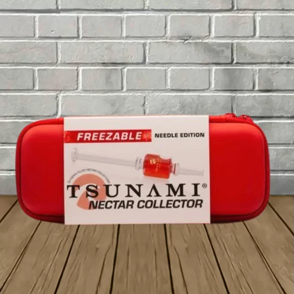 Tsunami Freezable Glycerin Needle Nectar Collector Red In Case