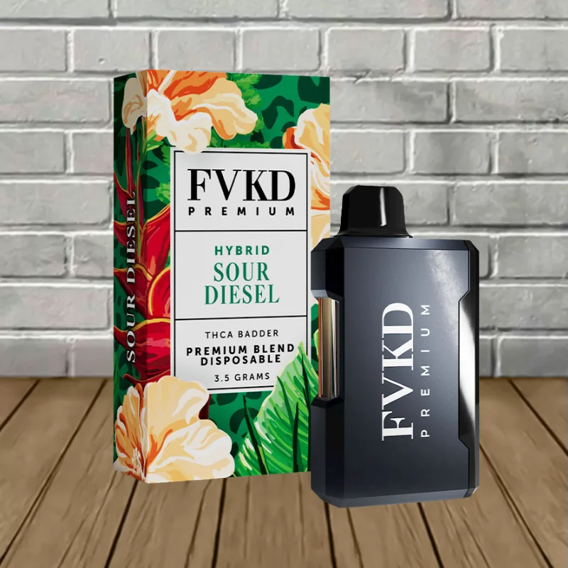 FVKD Premium Blend THCa Badder Disposable 3.5g - Sour Diesel -- Hybrid -- DISPOSABLE