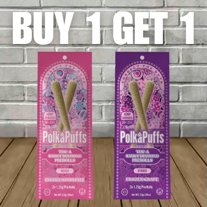 B1G1 PolkaDot Polka Puff THCa Diamond Prerolls