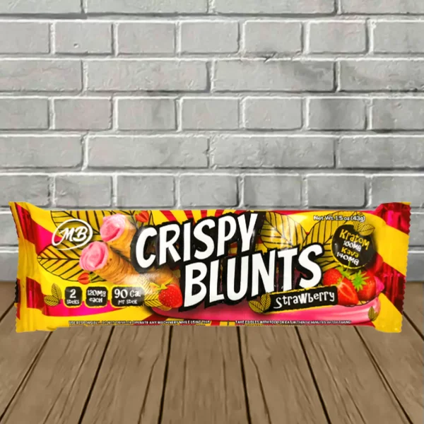 Crispy Blunts Kratom + Kava Extract Edibles 240mg Strawberry