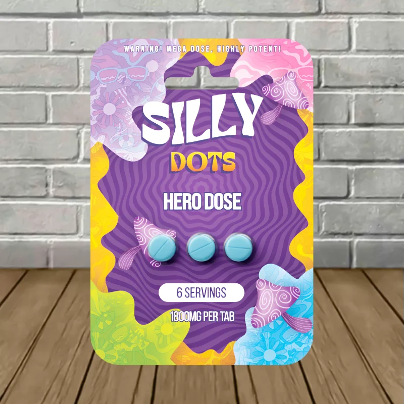 Silly Dots Hero Dose 1800mg 3ct Natural Silly Dots Hero Dose 1800mg 3ct Natural