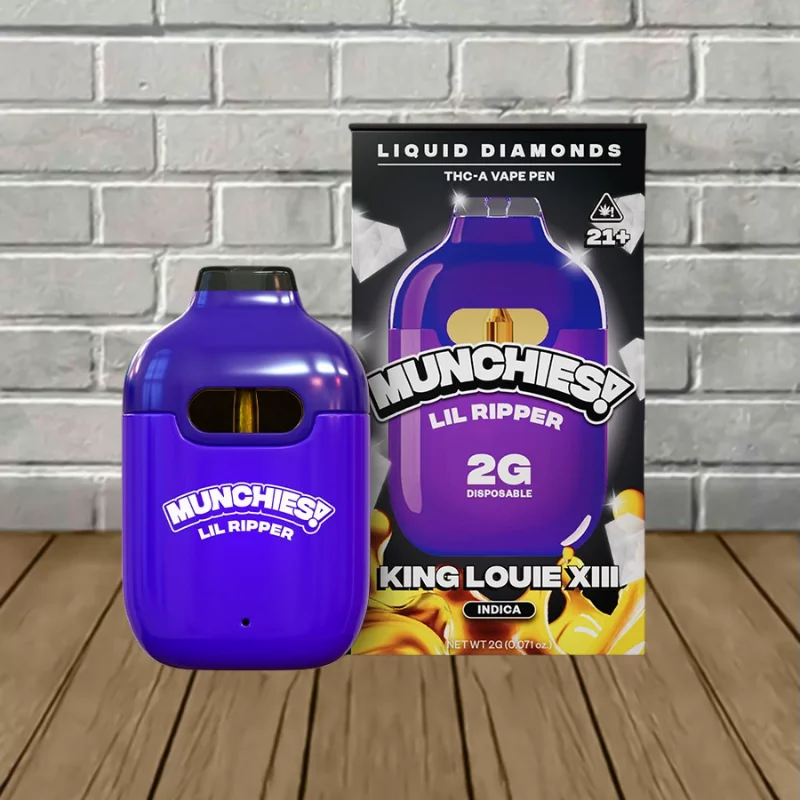 Munchies Lil Ripper THCa Liquid Diamonds Disposable 2g King Louis XIII (Indica)