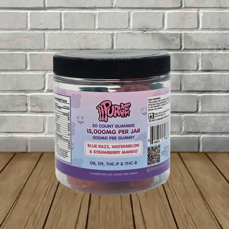PPPurge Gummy Party Jar Blend D8 D9 THCp THCb 15000mg