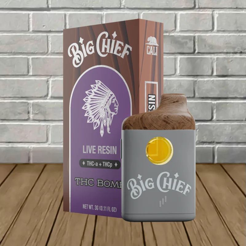 Big Chief THCa + THCp 3g Disposable Vape - THC Bomb -- Indica -- DISPOSABLE