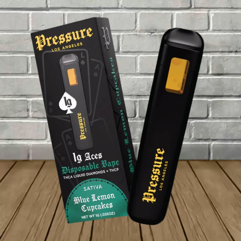 Pressure LA Aces Thca Liquid Diamonds + THCP Disposable 1g - Blue Lemon Cupcakes - Sativa -- DISPOSABLE