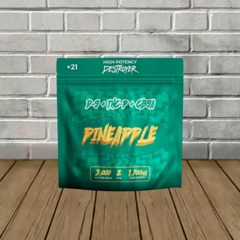 Destroyer High Potency D9 THCp CB9a Gummies 3000mg -- 2ct - Pineapple