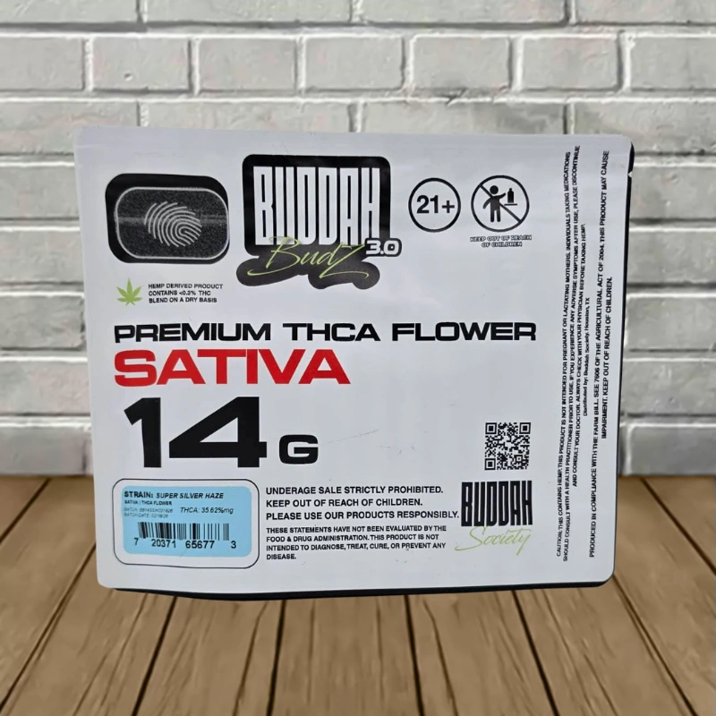 Buddah Society THCa Private Stash Flower - Super Silver Haze -- 14g