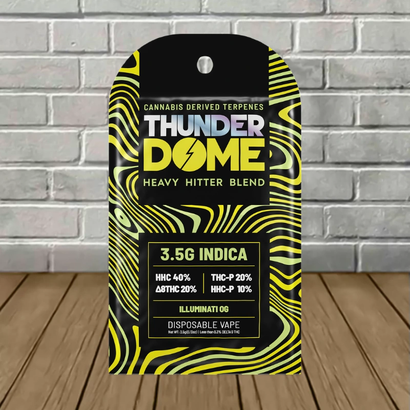 Domewrecker Thunderdome Heavy Hitter Blend 3.5g Disposable Vape - Illuminati OG -- Indica -- DISPOSABLE