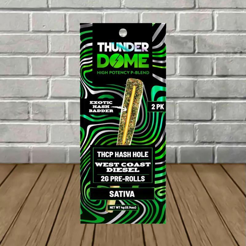 ThunderDome THCP Hash Hole Prerolls 2x2G - West Coast Diesel -- Indica