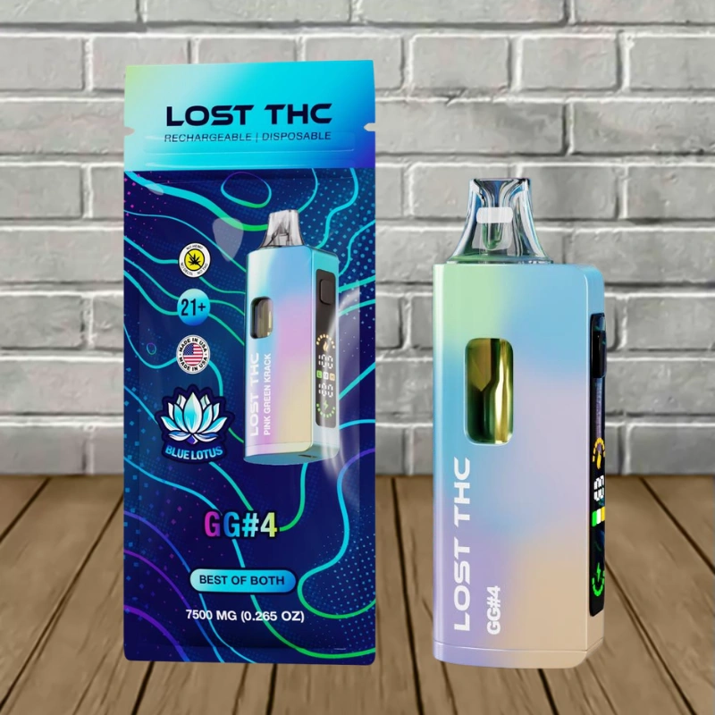 Lost THC Rainbow Edition Blue Lotus Disposable 7.5g-GG#4 -- Best of Both -- DISPOSABLE