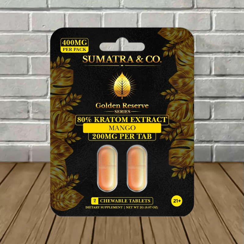 Sumatra Golden Reserve Kratom Extract Tablets 400mg-Mango -- 2ct