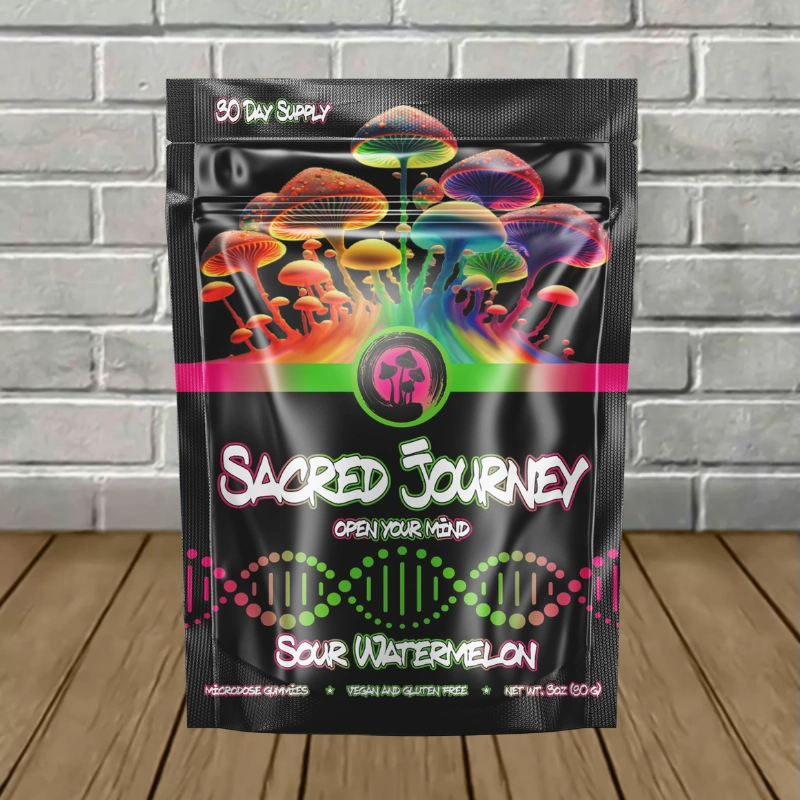 Sacred Journey Magic Mushroom Gummies 30ct -Sour Watermelon -- 30ct Single Pack