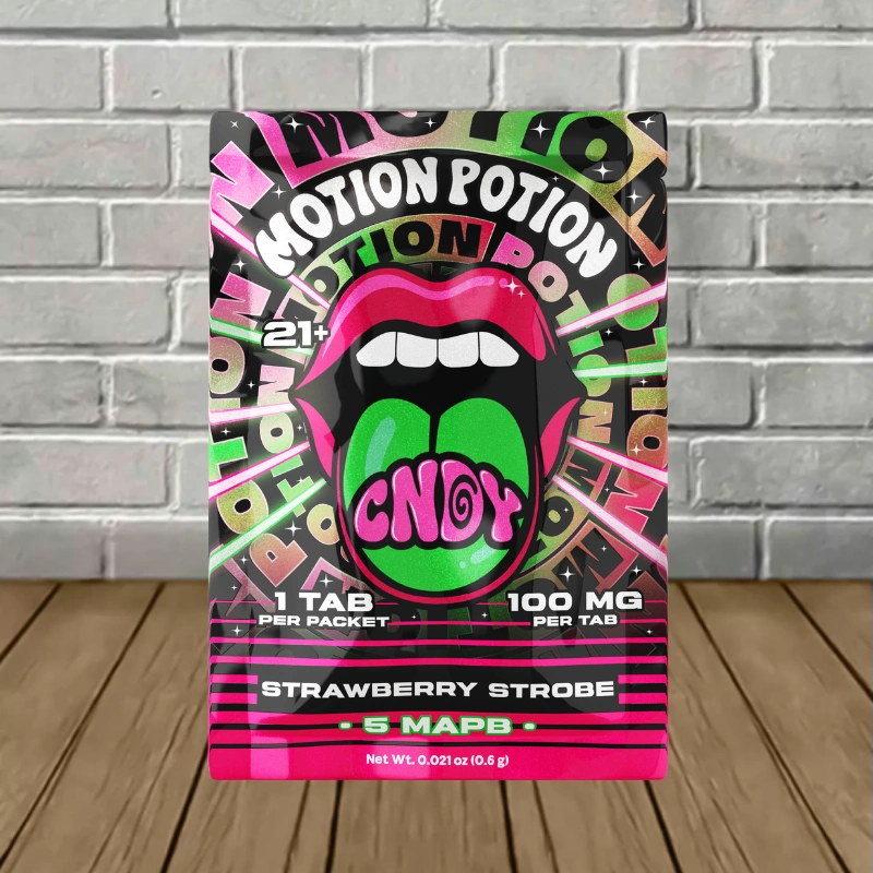 Motion Potion 5-MAPB CNDY Tablets 100mg-Strawberry Strobe -- 1ct Single Pack