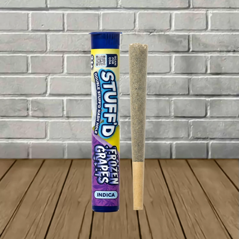 Stuff'd Double Stuff'd THCp Hash Hole Preroll 2g-Frozen Grapes -- Indica