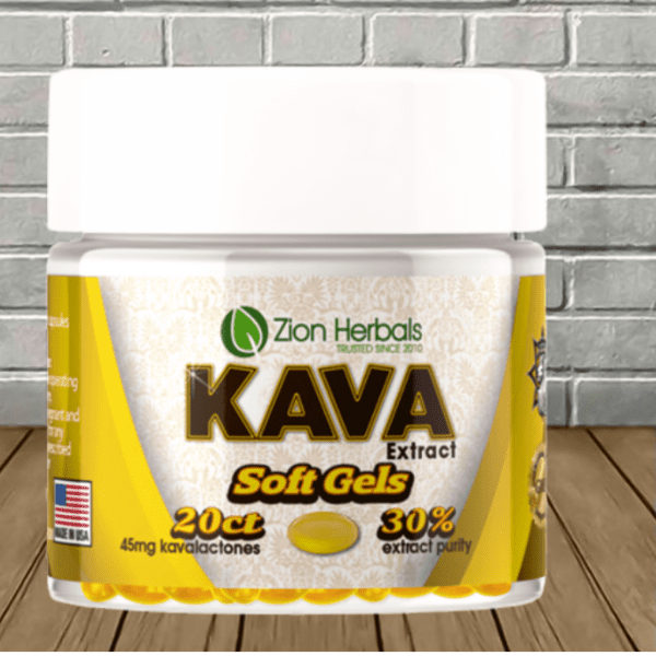 Zion Herbals Kava Extract Soft Gels 20ct