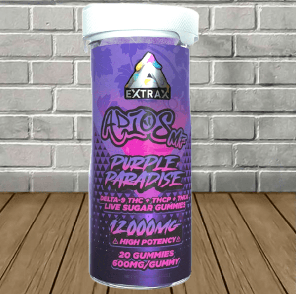 Delta Extrax Live Sugar Adios MF Blend Gummies 12000mg - Great CBD