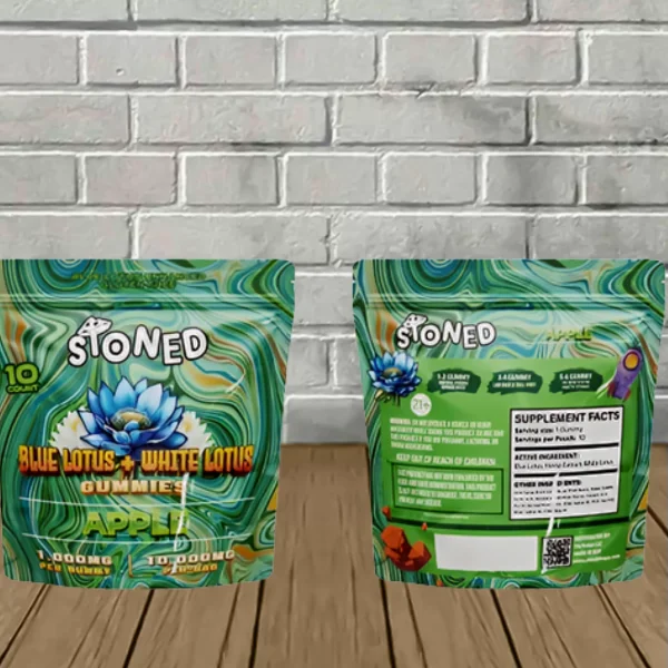 Stoned Blue Lotus + White Lotus Gummies 10000mg Apple