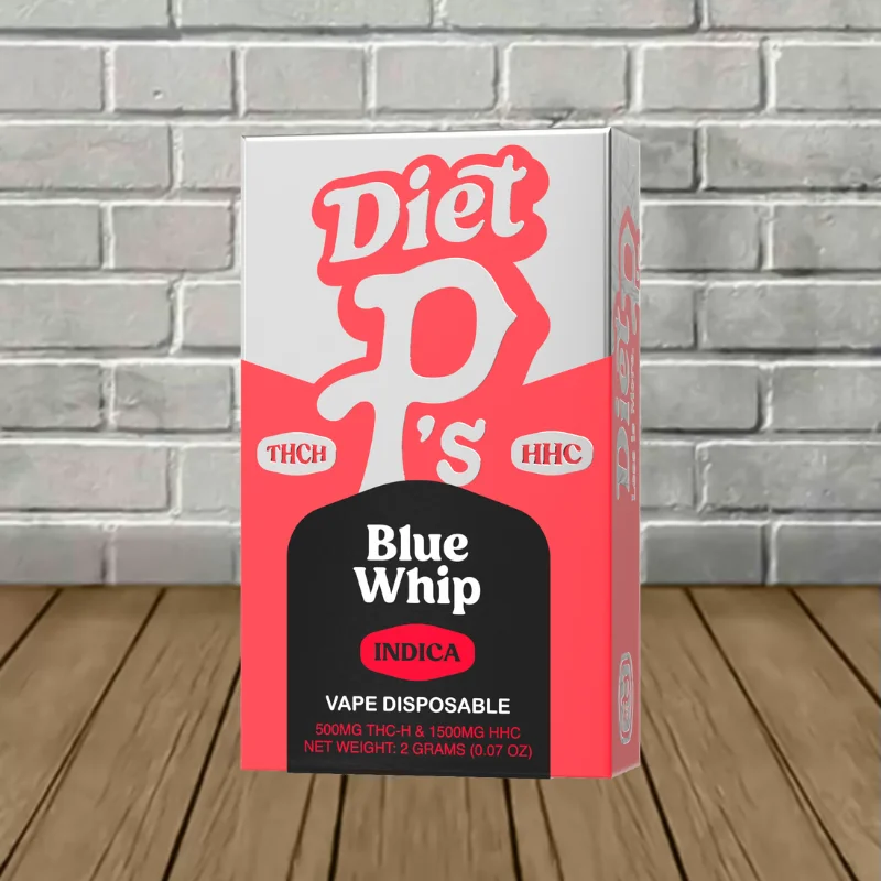 Pushin P's Diet P's THCH Disposable Vape 2g Blue Whip (Indica)
