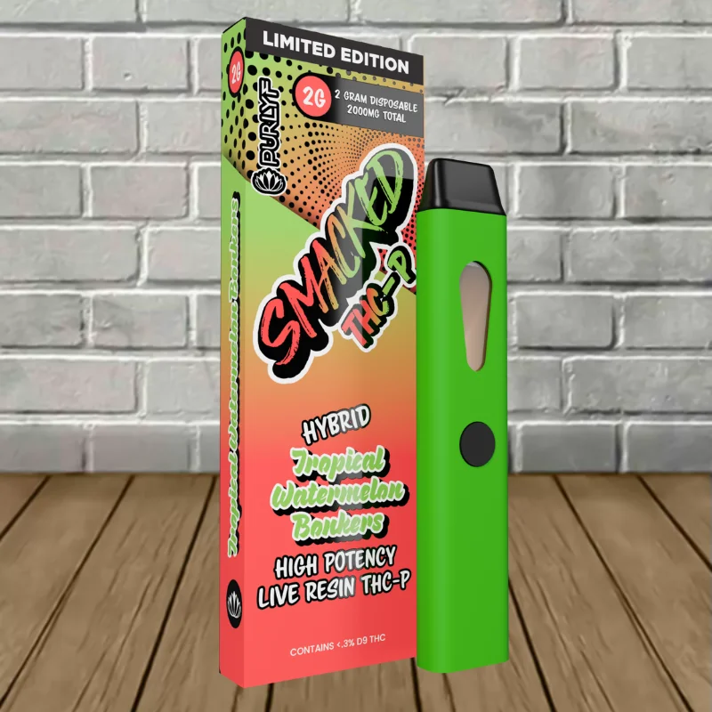 Purlyf Limited Edition Smacked THCP Disposable 2g Watermelon Bonkers (Hybrid)