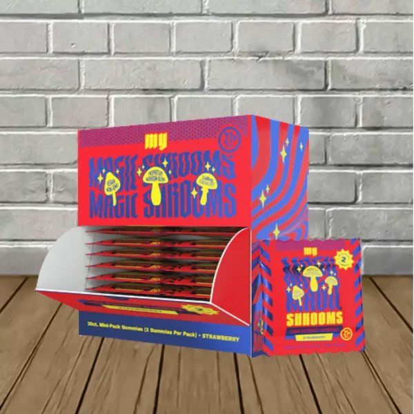 My Magic Shrooms High Potency Mushroom Gummies Full 30ct Display Strawberry
